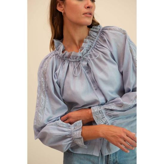  밀레 블라우스 아네트 탑 스카이 - MILLE