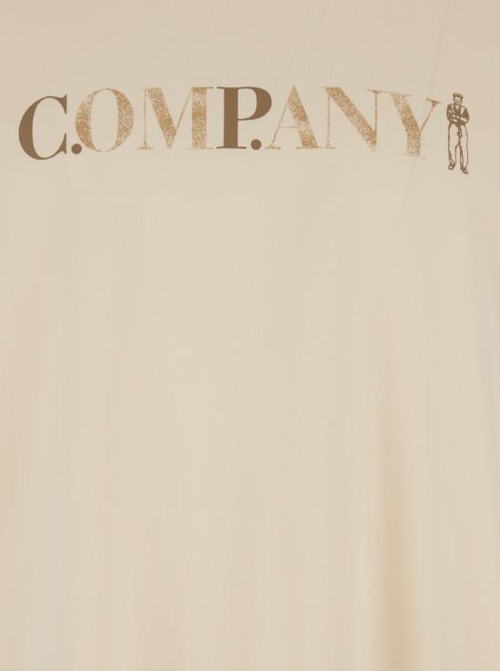 26SS 씨피 컴퍼니 30/1 저지 숏슬리브 로고 티셔츠 20CMTS085A005100W114 Beige - C.P. COMPANY