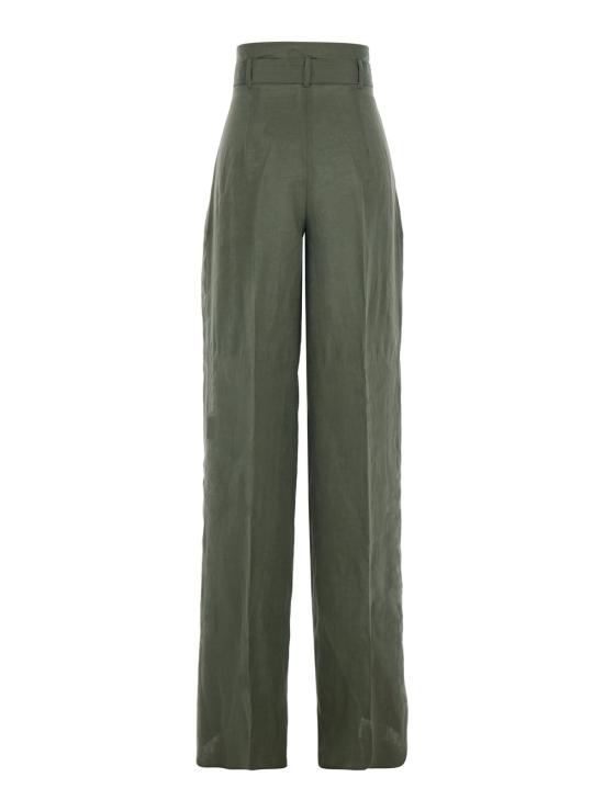 26SS 막스마라 스튜디오 스트레이트 팬츠 2616131092600037 Green - MAX MARA STUDIO