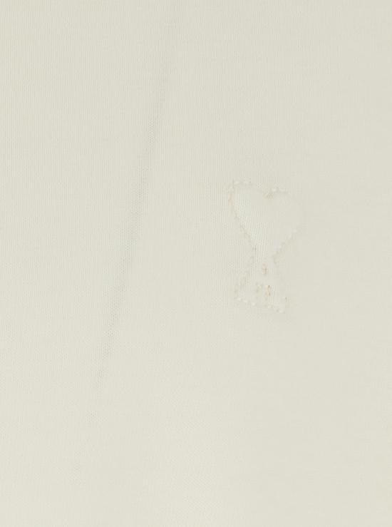 26SS 아미 하트 로고 코튼 자수 티셔츠 UTS341726136 White - AMI