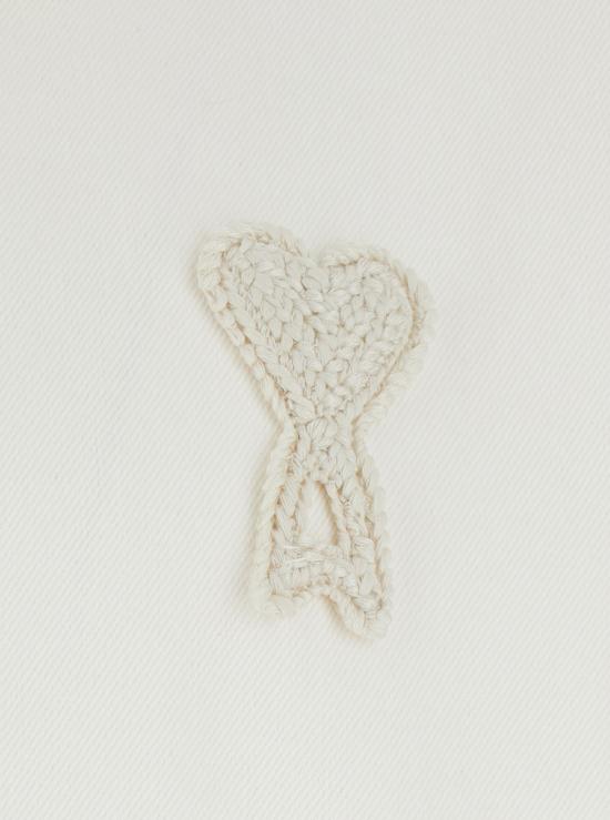 26SS 아미 톤온톤 로고 코튼 니트 오버셔츠 UJK897DE0126136 White - AMI