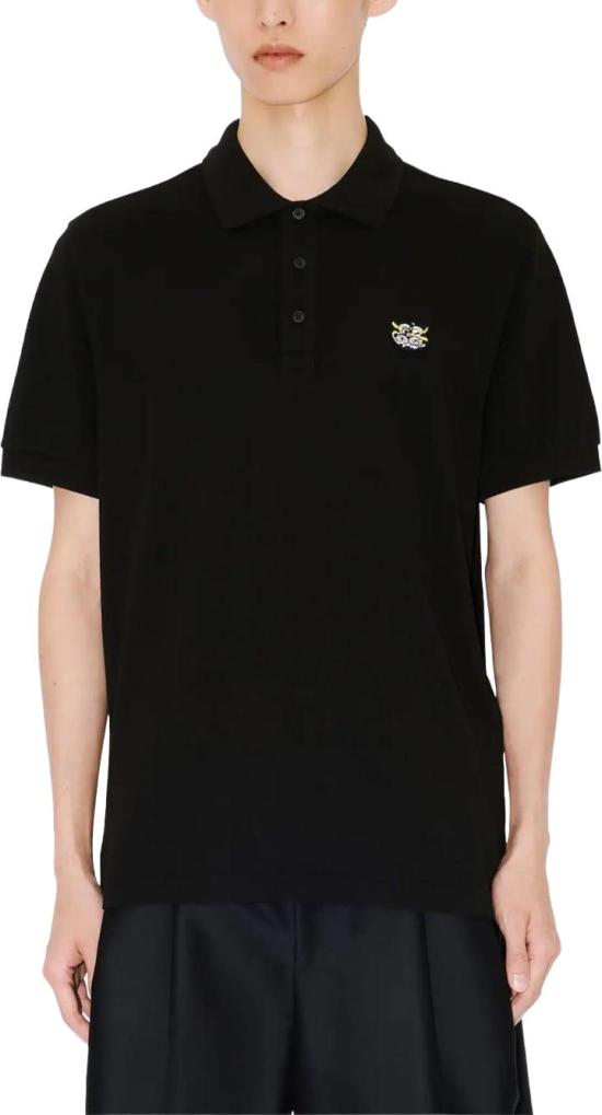 26SS 겐조 와일드 타이거 슬림 폴로 티셔츠 FG5 5PO101 4PU 99J BLACK DOM - KENZO