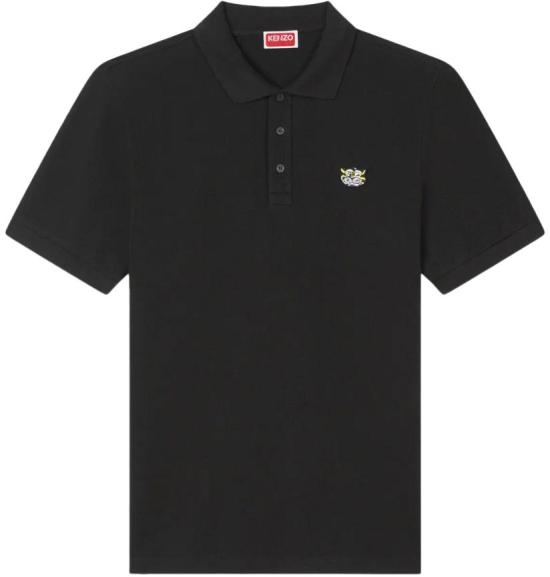 26SS 겐조 와일드 타이거 슬림 폴로 티셔츠 FG5 5PO101 4PU 99J BLACK DOM