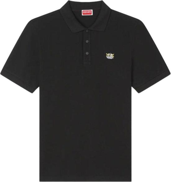 26SS 겐조 와일드 타이거 슬림 폴로 티셔츠 FG5 5PO101 4PU 99J BLACK DOM