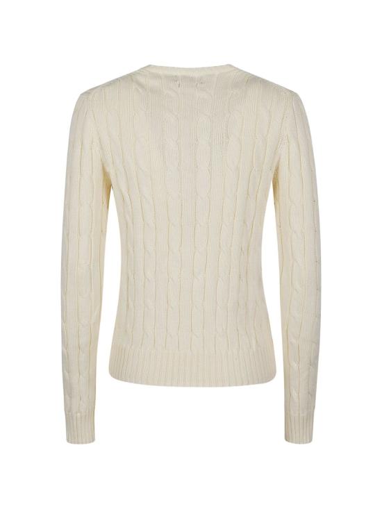 26SS 폴로 랄프로렌 포니 로고 피마코튼 케이블 니트 스웨터 211971869 015 White - POLO RALPH LAUREN