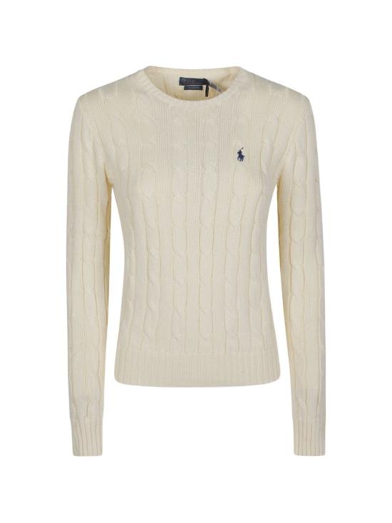 26SS 폴로 랄프로렌 포니 로고 피마코튼 케이블 니트 스웨터 211971869 015 White