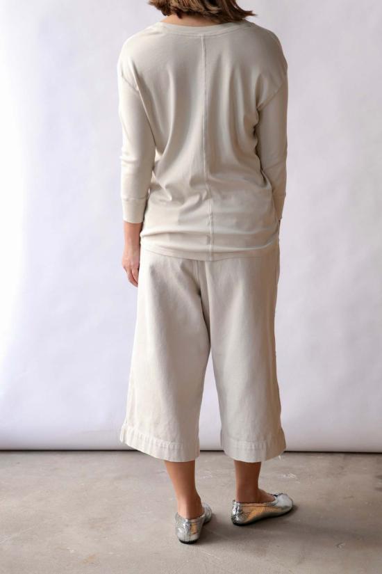  로렌 마누지안 블라우스 로렌 마누기안 립 스쿱넥 탑 - LAUREN MANOOGIAN