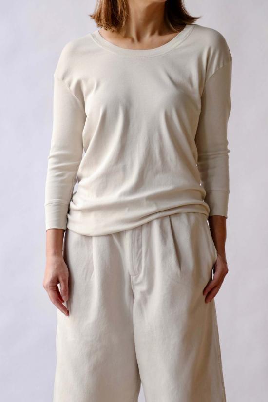  로렌 마누지안 블라우스 로렌 마누기안 립 스쿱넥 탑 - LAUREN MANOOGIAN