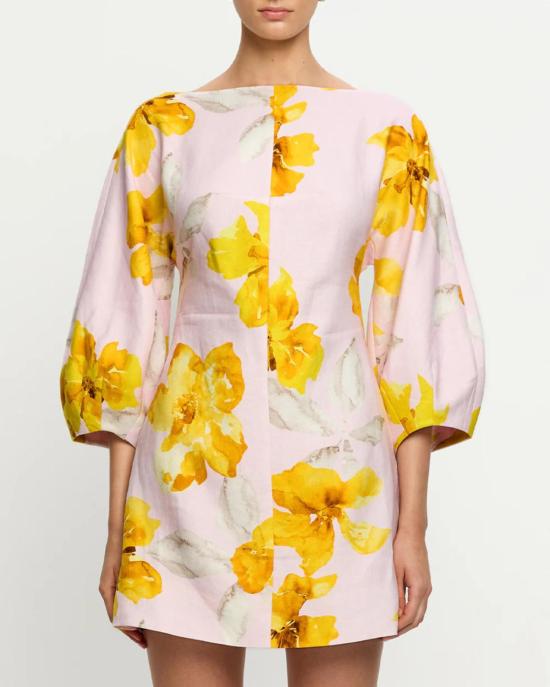  Kivari 숏 원피스 키바리 프랑신 미니 드레스 핑크/옐로우 - OTHER BRANDS