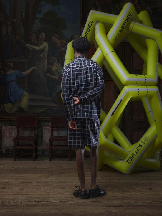  헨릭 빕스코브 셔츠 Henrik Vibskov 블록 셔츠 블랙 체크 - HENRIK VIBSKOV