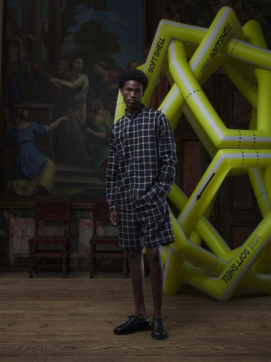  헨릭 빕스코브 셔츠 Henrik Vibskov 블록 셔츠 블랙 체크 - HENRIK VIBSKOV