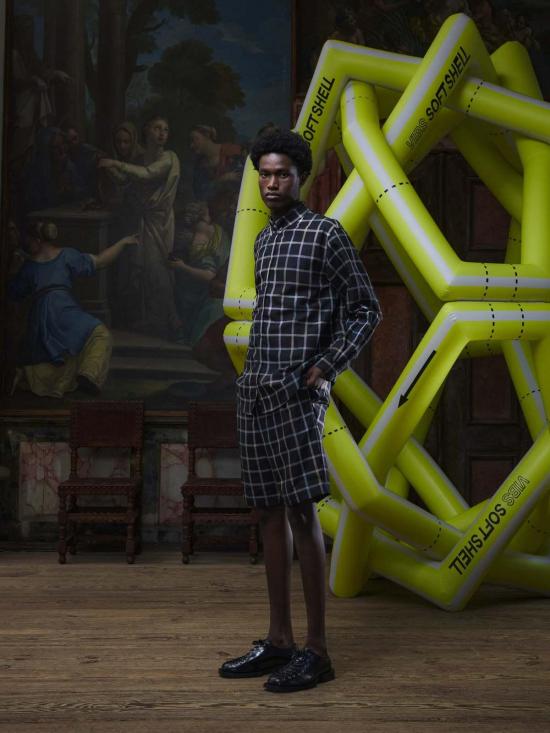  헨릭 빕스코브 셔츠 Henrik Vibskov 블록 셔츠 블랙 체크 - HENRIK VIBSKOV