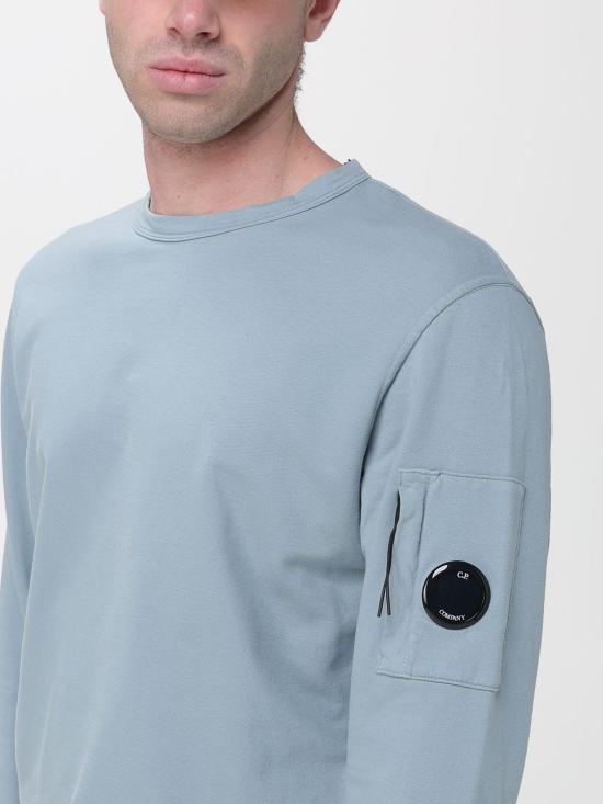 26SS 씨피 컴퍼니 라이트 플리스 크루넥 스웨트셔츠 20CMSS711A002246G 809 Blue - C.P. COMPANY