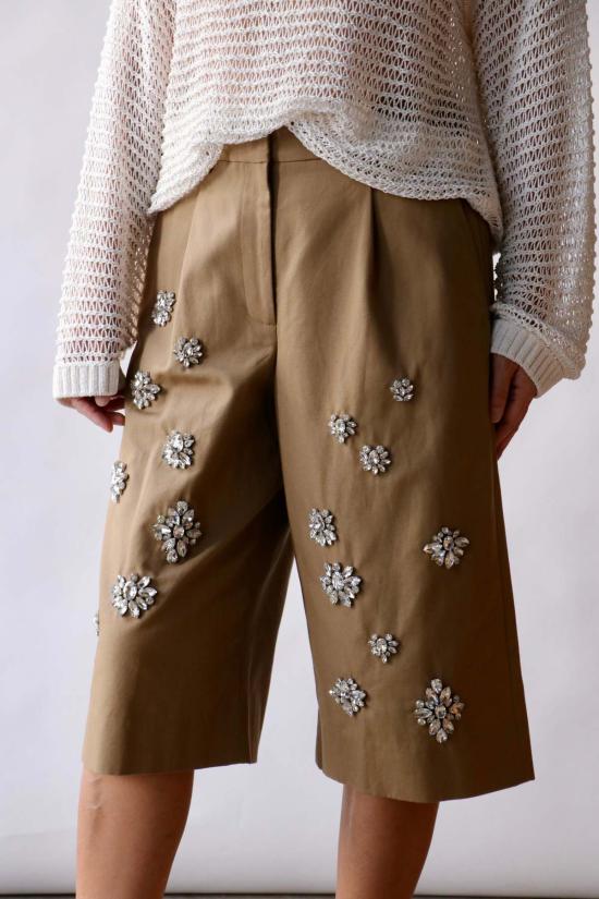  티더블유피 숏팬츠 Twp 워터 펠런트 코튼 캔버스 시티 쇼츠 (크리스탈 장식, 브리티시 카키)