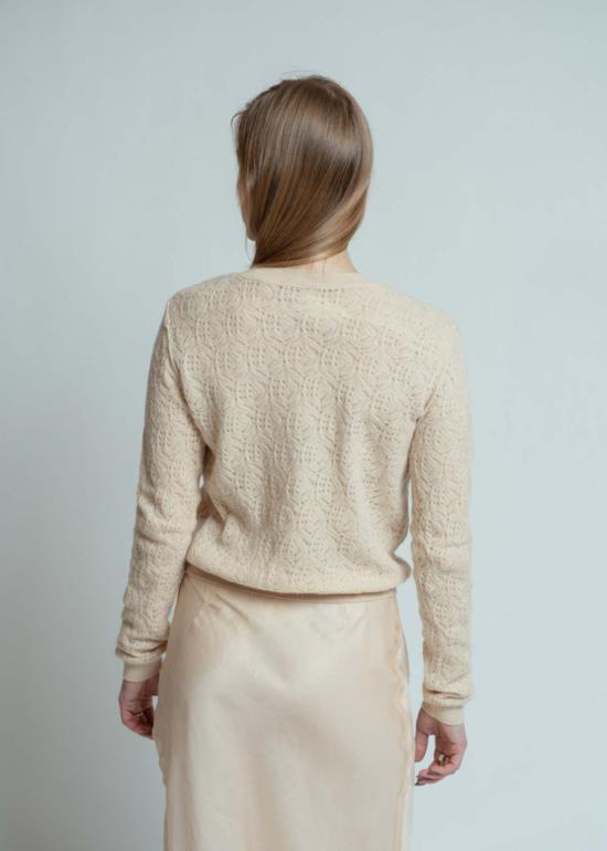  브라조 트리콧 스웨터 Brazeau 트리코 레이스 풀오버  블론드 - BRAZEAU TRICOT