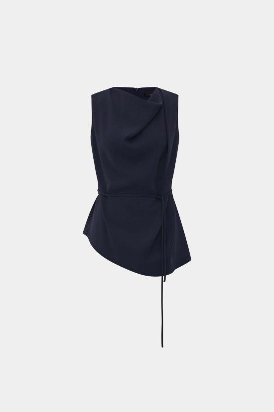  알투더블유 블라우스 R2 W Berne 카울넥  네이비