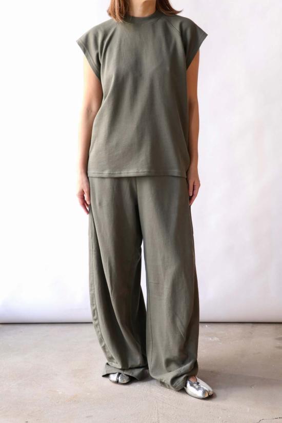  티비 스트레이트 팬츠 경량 스웨트셔츠 윈슬로우 팬츠 올리브 - TIBI