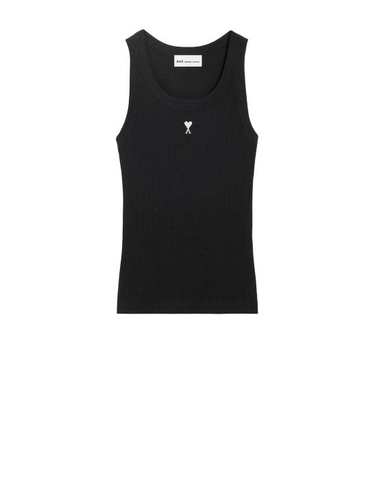 26SS 아미 ADC 코튼 탱크탑 FTP811 JE0117 045 NOIR BLANC CREME