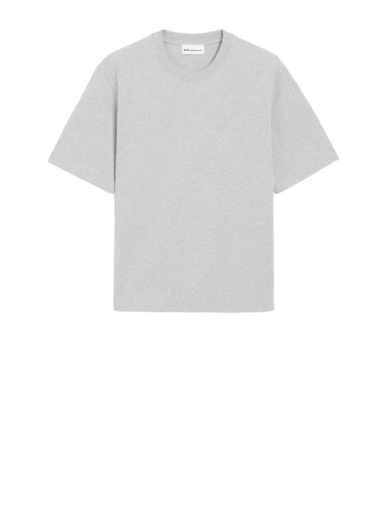 26SS 아미 화이트 코튼 드 하트 엠보스 티셔츠 UTS357 726 0951 GRIS CENDRE CHINE