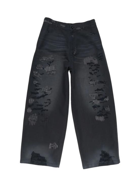 26SS 아크네 스튜디오 멘디드 트라우저 레귤러 핏 BK0731 TROU001181900 BLACK