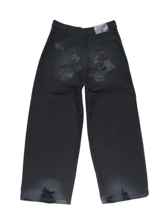 26SS 아크네 스튜디오 멘디드 트라우저 레귤러 핏 BK0731 TROU001181900 BLACK - ACNE STUDIOS