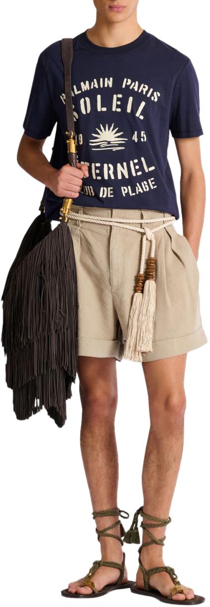 26SS 발망 탑 GH0EG000GF57SFQ BLUE - BALMAIN