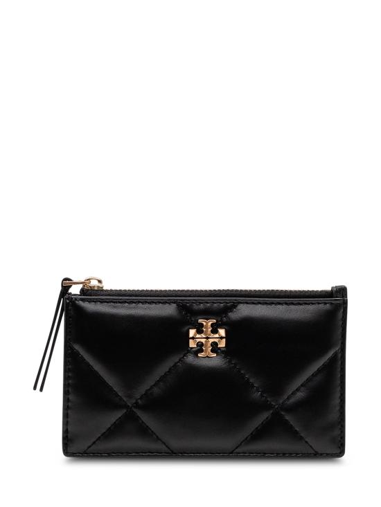 26SS 토리버치 키라 다이아몬드 큉트 집 카드 케이스 158629 001 BLACK