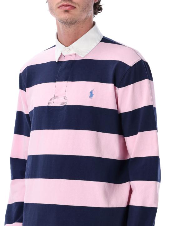 26SS 폴로 랄프로렌 아이코닉 럭비 셔츠 710717116 501 NAVY PINK - POLO RALPH LAUREN