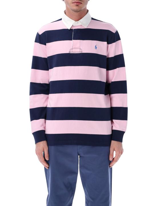 26SS 폴로 랄프로렌 아이코닉 럭비 셔츠 710717116 501 NAVY PINK