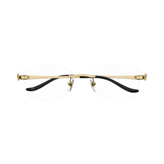 26SS 까르띠에 림리스 무테 안경 CT0522O 001 GOLD GOLD TRANSPARENT - CARTIER