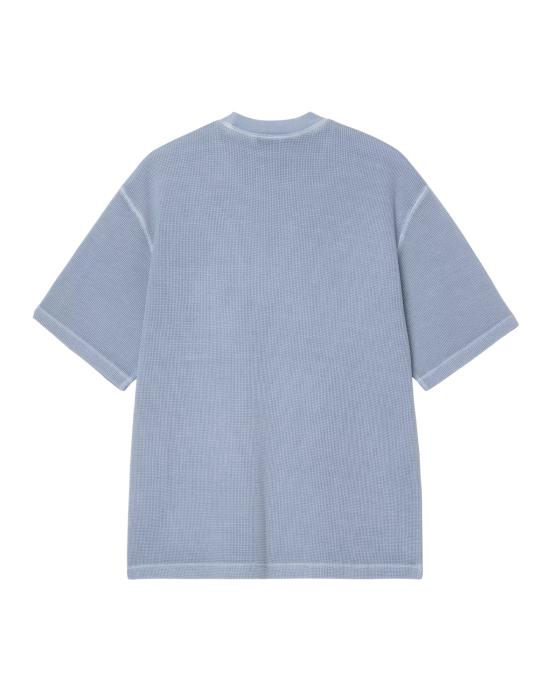26SS 칼하트 WIP 숏슬리브 넬슨 와플 티셔츠 I036185 3HXGD Clear Blue - CARHARTT WIP