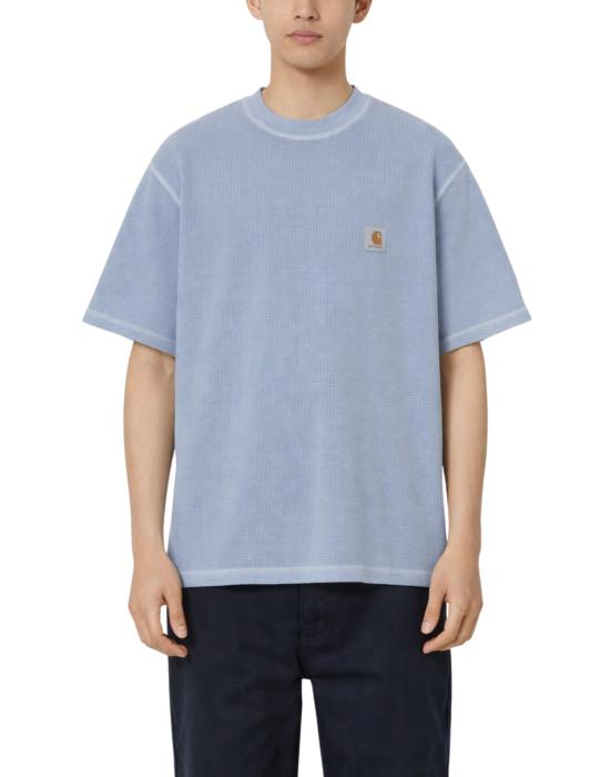26SS 칼하트 WIP 숏슬리브 넬슨 와플 티셔츠 I036185 3HXGD Clear Blue - CARHARTT WIP