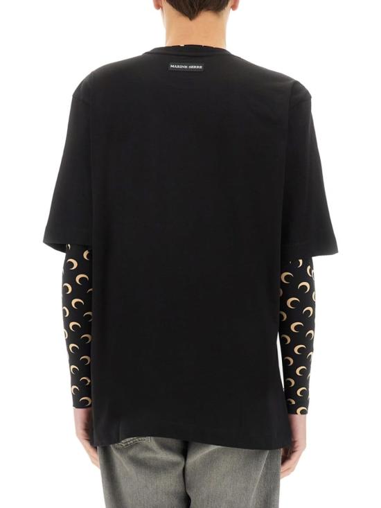  마린세르 탑 마린 세르 저지 티셔츠 블랙 - MARINE SERRE