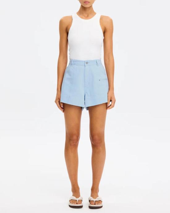  Kivari 데님 숏팬츠 키바리 에비 데님 반바지 스카이 블루 - OTHER BRANDS