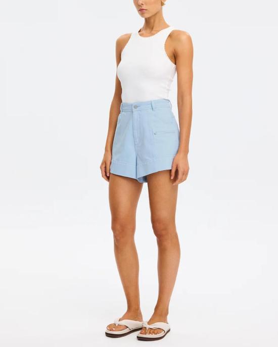  Kivari 데님 숏팬츠 키바리 에비 데님 반바지 스카이 블루 - OTHER BRANDS