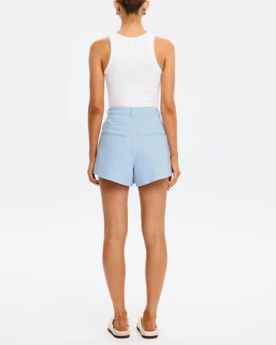  키바리 데님 숏팬츠 에비 데님 반바지 스카이 블루 - KIVARI