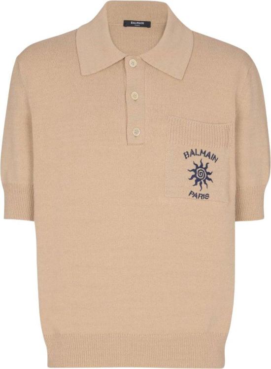 26SS 발망 폴로 티셔츠 GH0GB046KJ920AS BEIGE