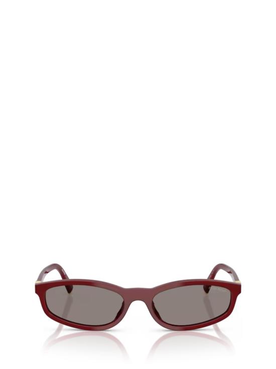 26FW 미우미우 타원형 프레임 선글라스 MU A06S 21I80Q OPALINE BORDEAUX
