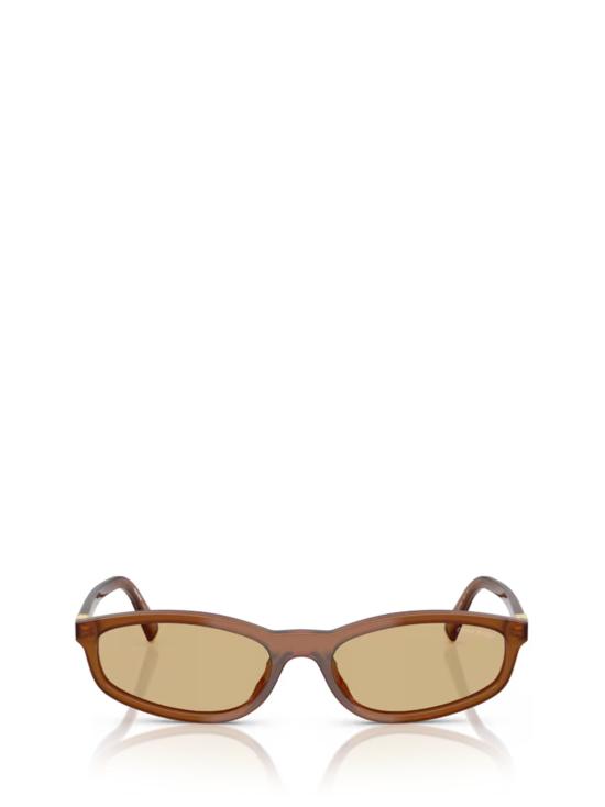 26FW 미우미우 타원형 프레임 선글라스 MU A06S 22I10R OPALINE AMBER
