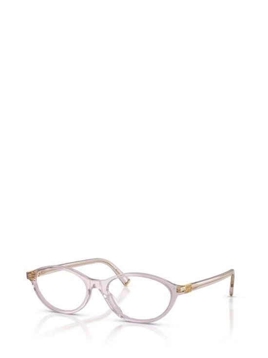 26FW 미우미우 오벌 프레임 안경 MU 09XV 12W1O1 TRASPARENT MAUVE - MIU MIU