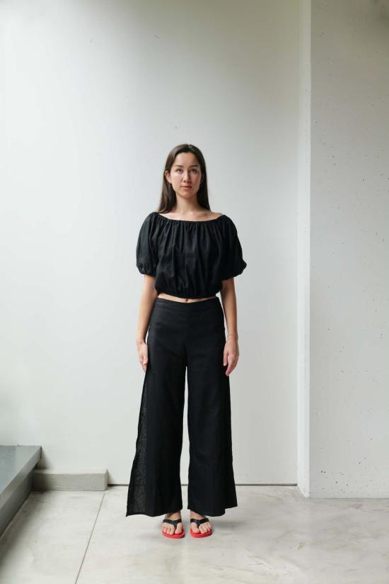  at Dawn. 스트레이트 팬츠 새벽에. 슬릿 와이드 팬츠 - OTHER BRANDS