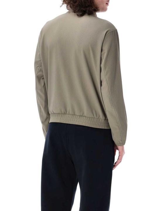  엠포리오 아르마니 자켓 까네테 이펙트 스트레치 나일론 풀집 블루종 인센스 - EMPORIO ARMANI