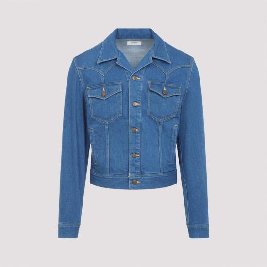  셀린느 데님 자켓 트러커 재킷 웨스턴 블루 - CELINE
