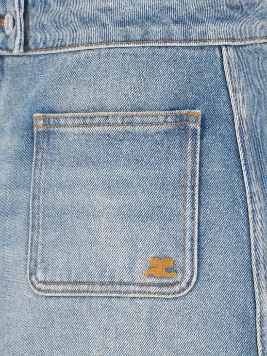 26SS 쿠레쥬 시그니처 데님 미니 스커트 126DJU342DE0058 7055 Blue - COURREGES