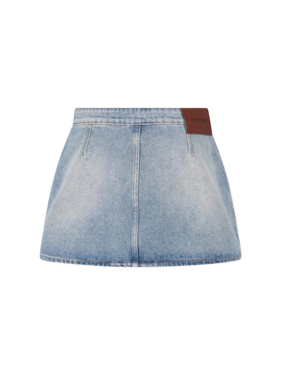 26SS 쿠레쥬 시그니처 데님 미니 스커트 126DJU342DE0058 7055 Blue - COURREGES