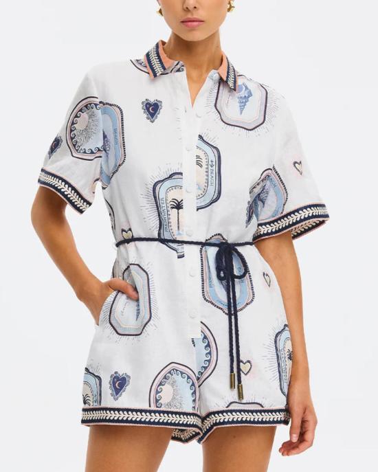  Kivari 점프수트 Alessia 플레이수트 크림/네이비 - OTHER BRANDS