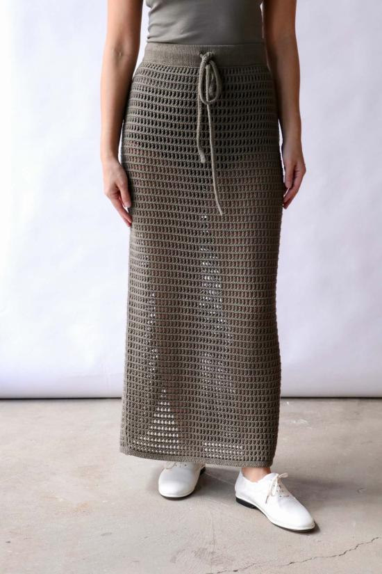  로렌 마누지안 롱 스커트 로렌 마누기안 네트 - LAUREN MANOOGIAN