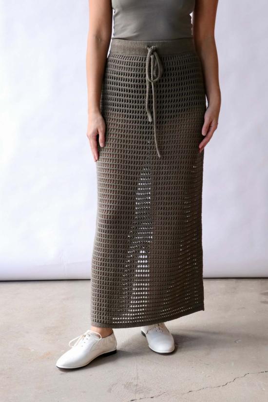  로렌 마누지안 롱 스커트 로렌 마누기안 네트