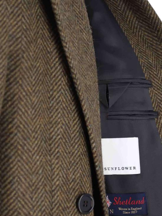  선플라워 코트 해바라기 더블 브레스트  그린 - SUNFLOWER