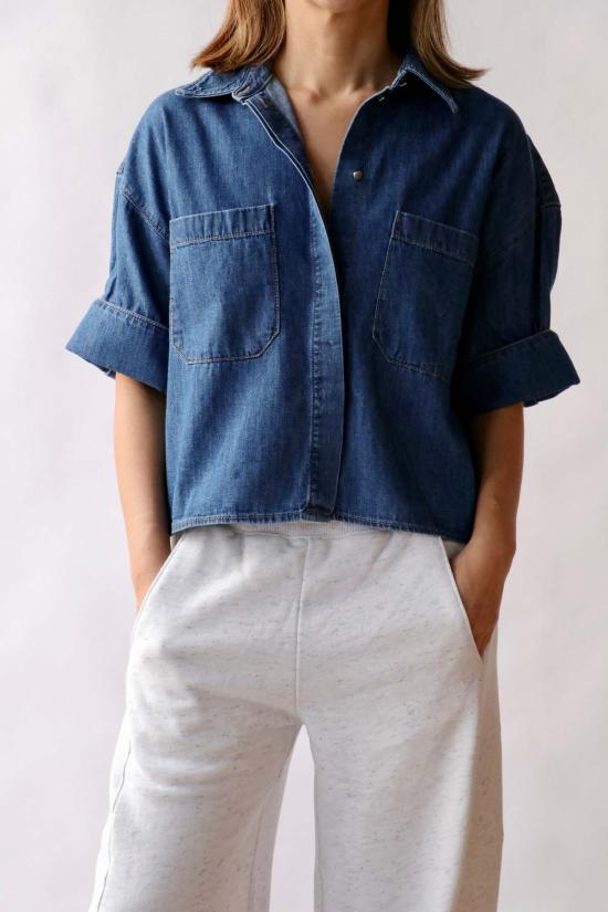  티더블유피 탑 Twp 나의 최신 실수 셔츠 데님